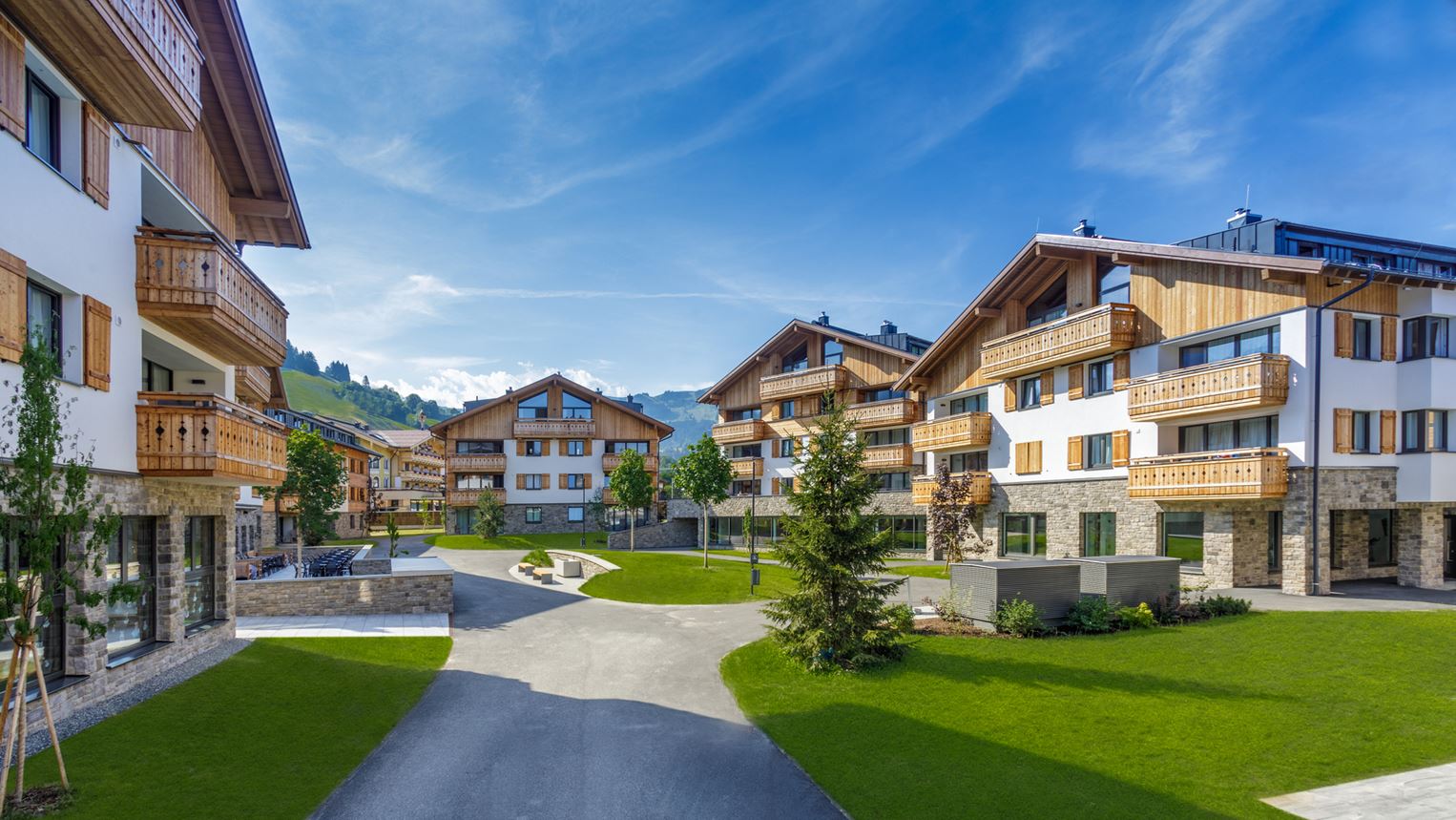 Family chalet-houses below the Steinernes Meer at Landal Resort Maria Alm in Salzburgerland, Austria