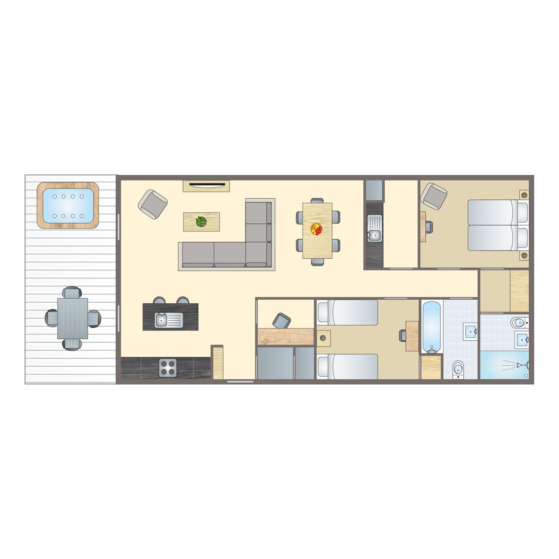 4 persoons bungalow Sennen 2 Spa Roof Terrace (Pet)