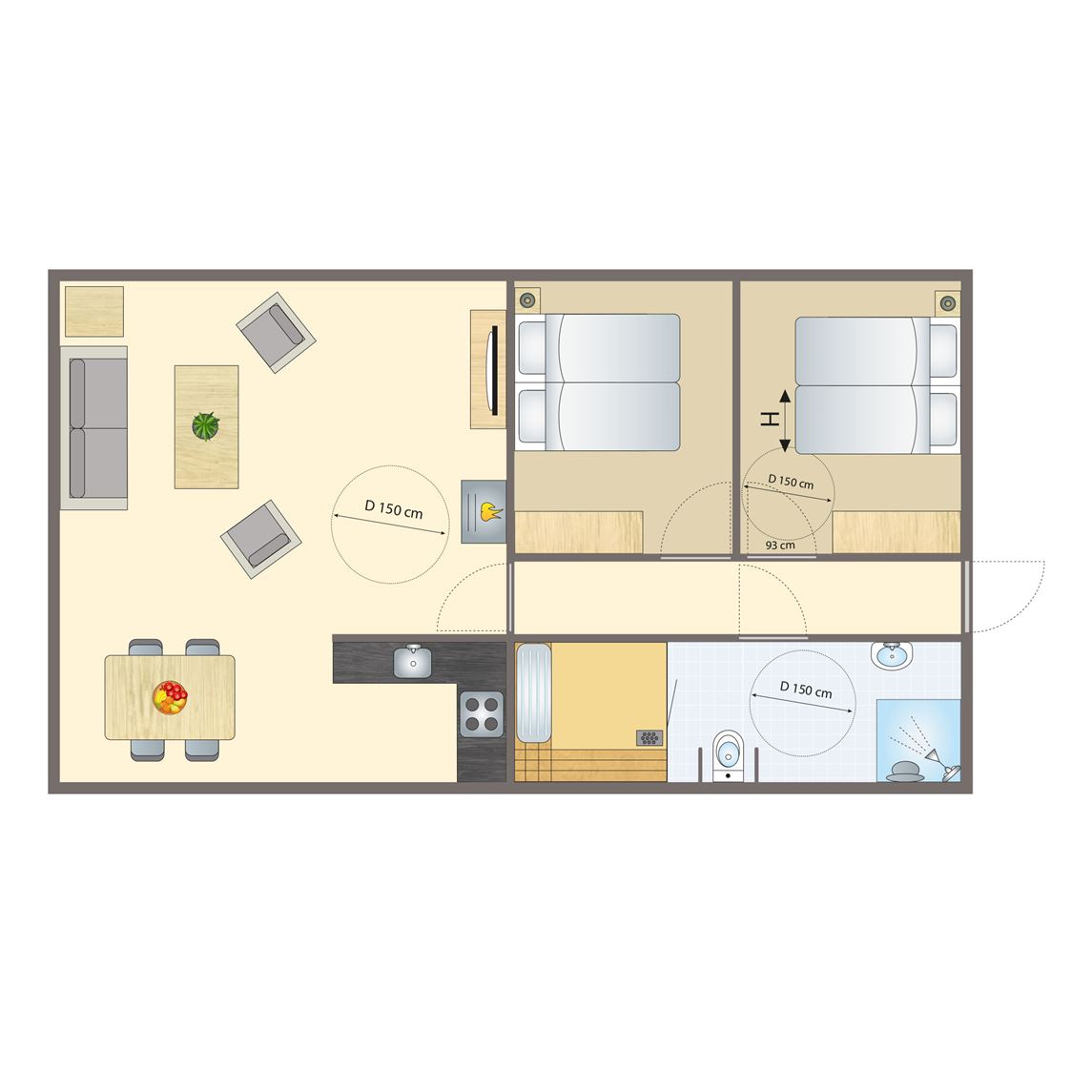 4-persoons appartement - Extra toegankelijk