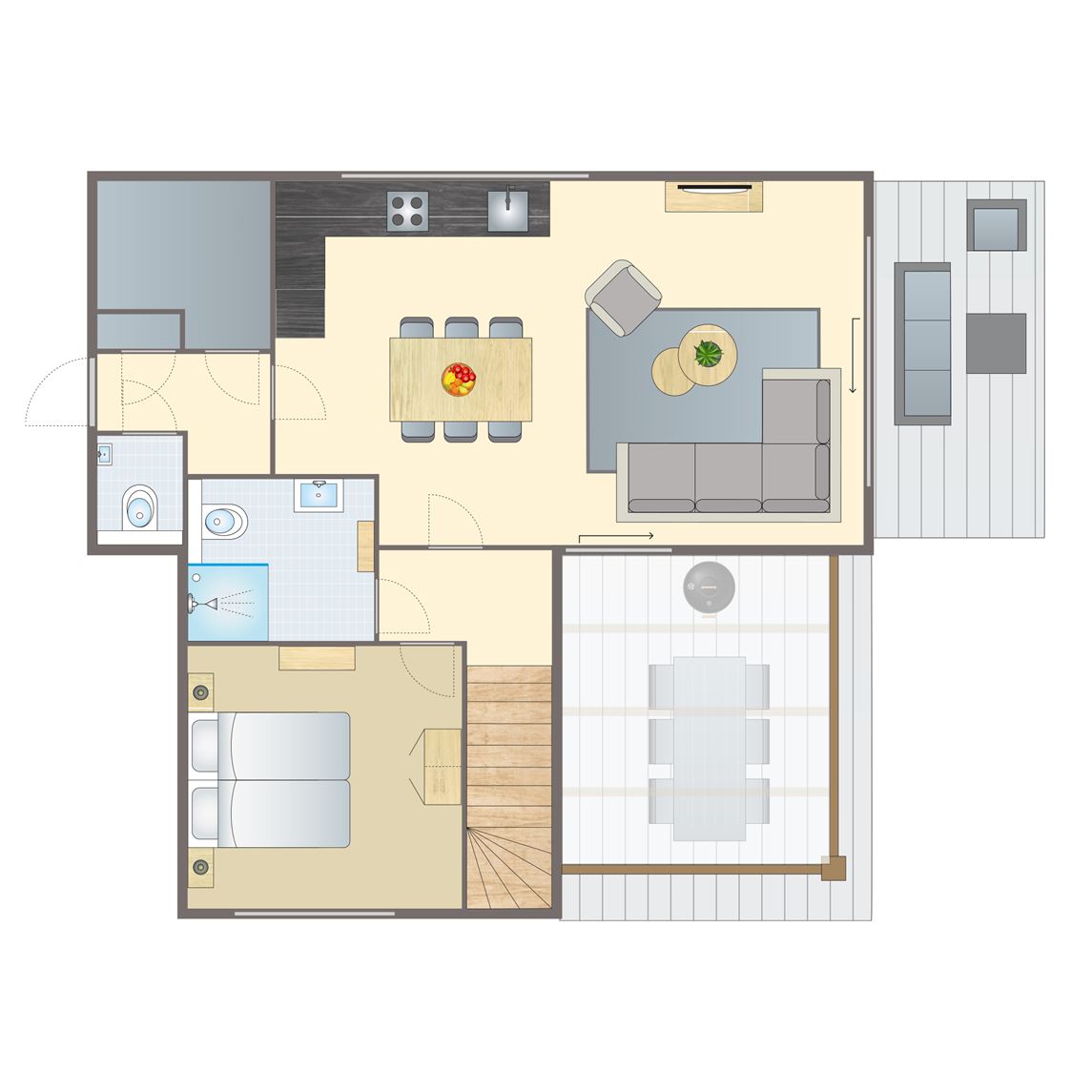 4 persoons buiten bungalow