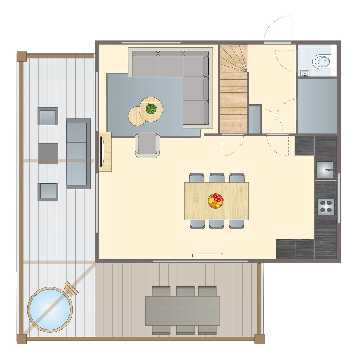 6 persoons wellness bungalow
