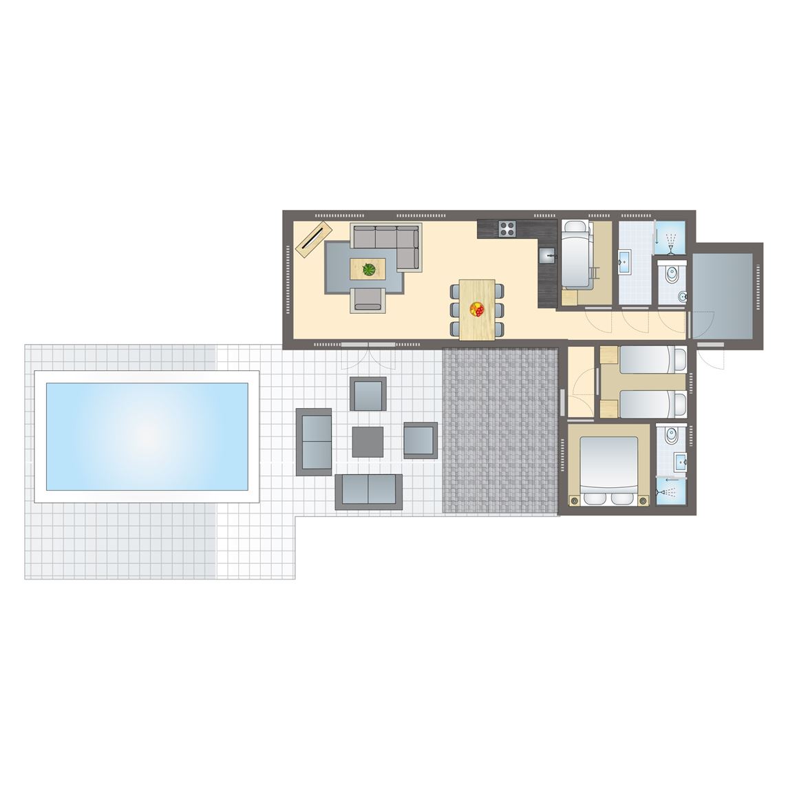 10 persoons Pool Lodge