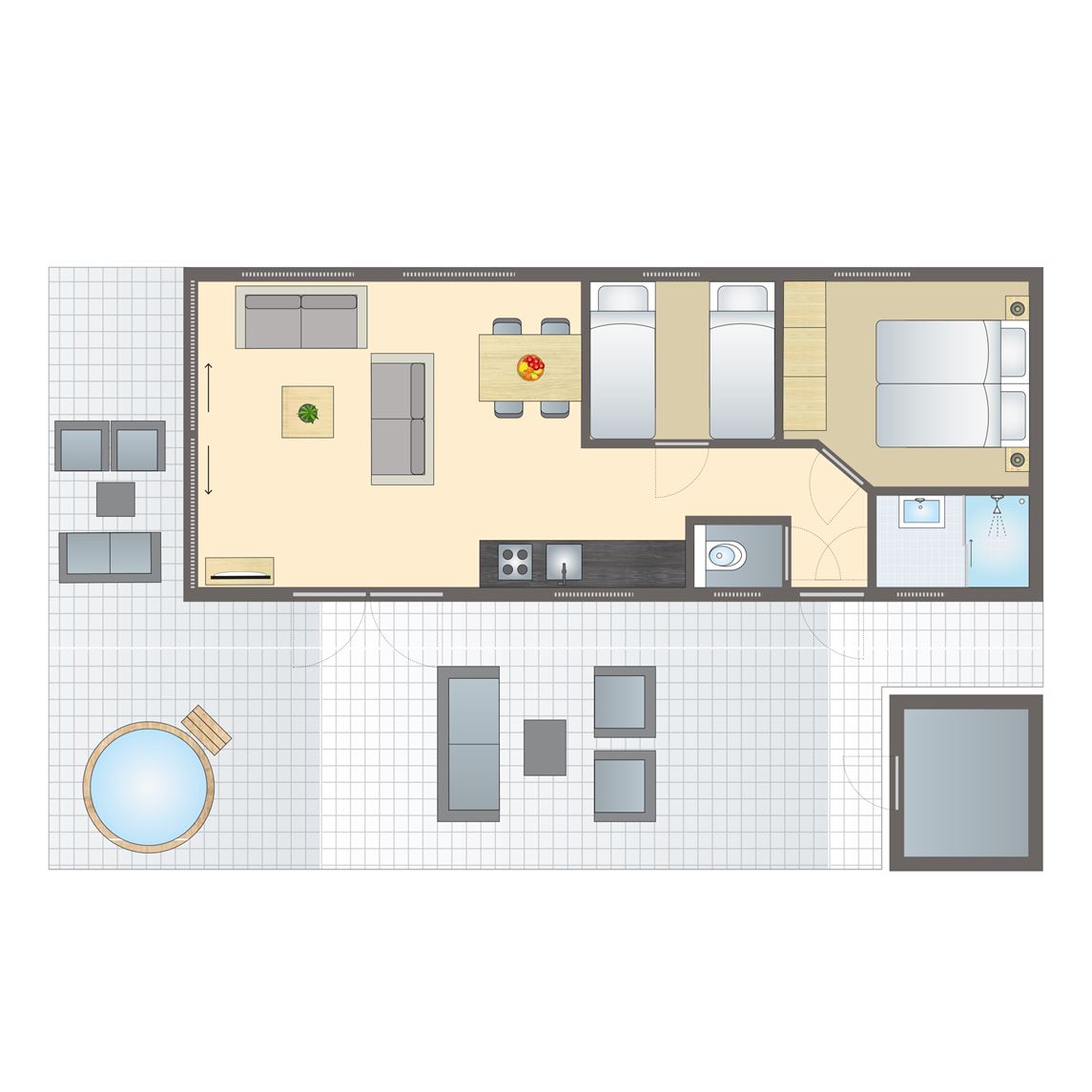 4 persoons Eco Cottage Hottub