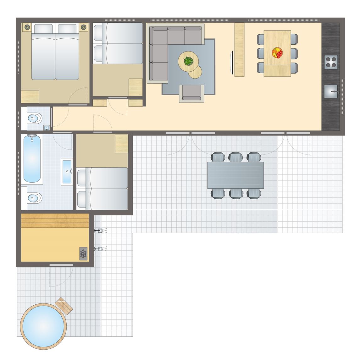 6 persoons Wellness Cottage