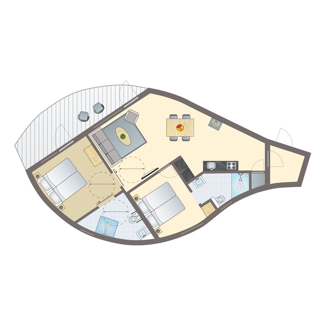 4 persoons The Leaf Extra toegankelijk