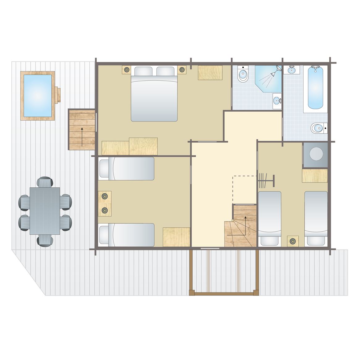 6-persoons chalet - Kinder 3.0 Spa - Pet.