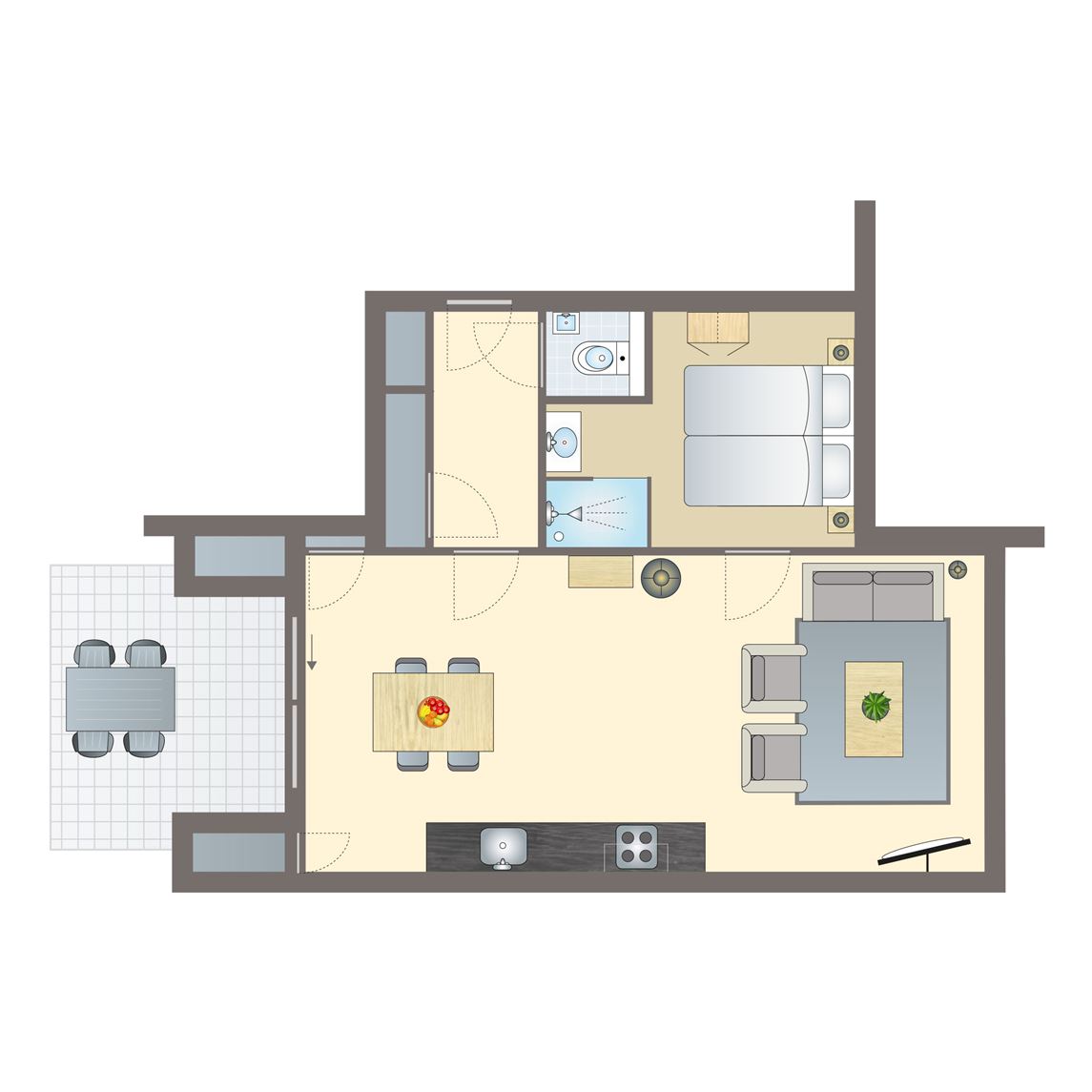 2 persoons appartement