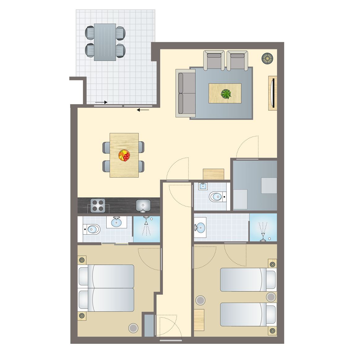 4-persoons appartement
