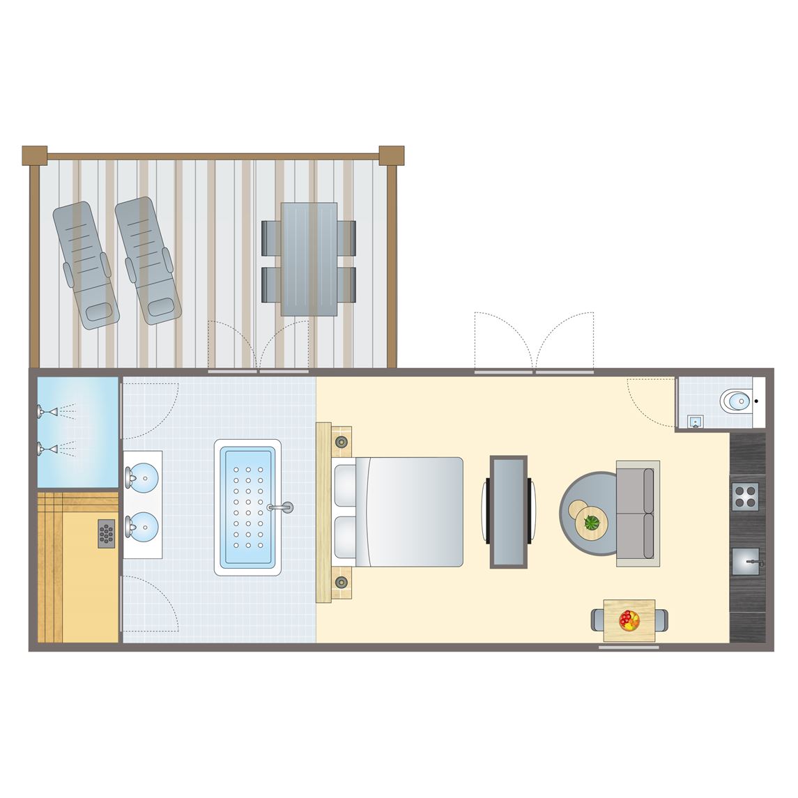 2 persoons wellness bungalow