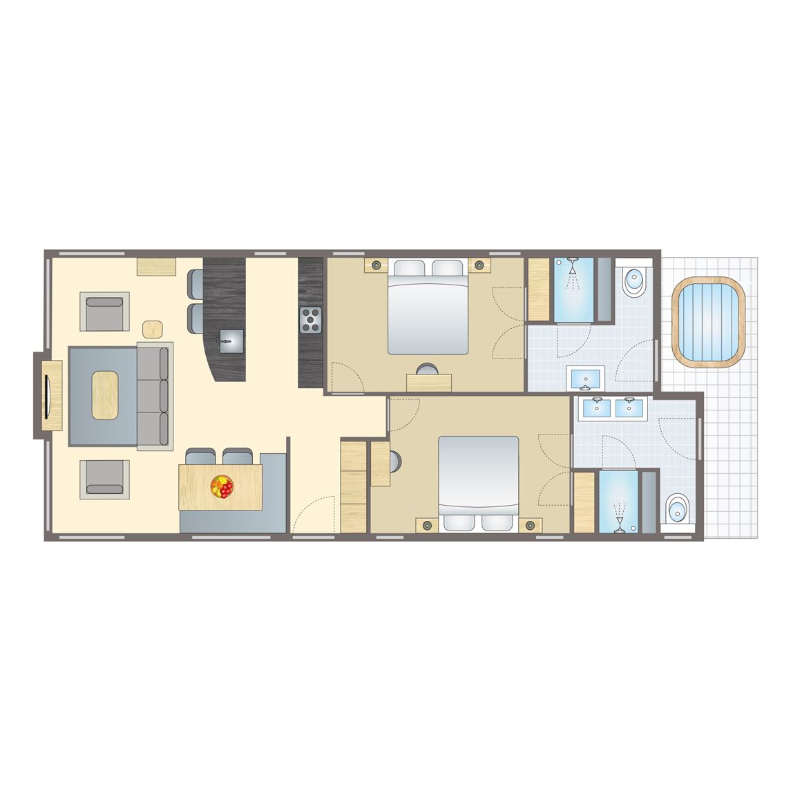 4-persoons bungalow - Exclusive Aura Spa.