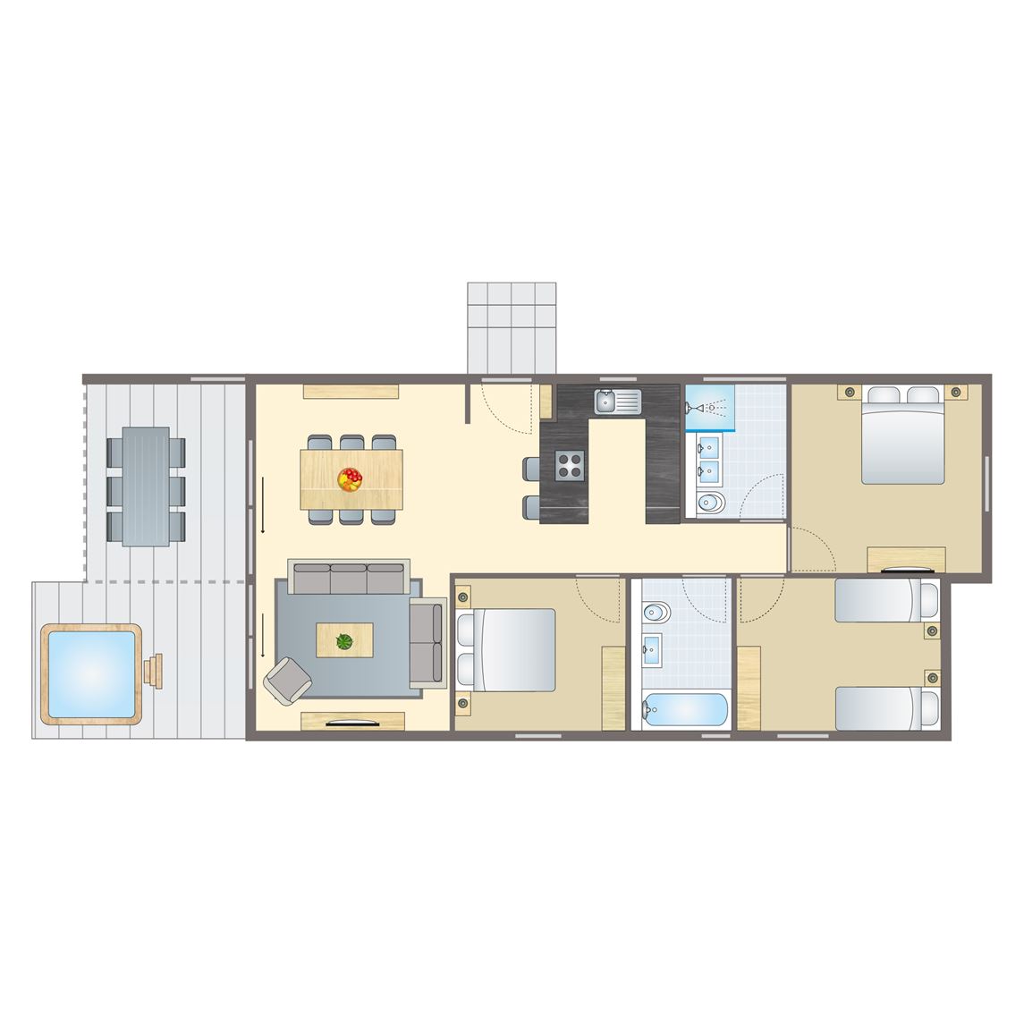 6 persoons Lodge Arbora 3.0 Spa (Pet)