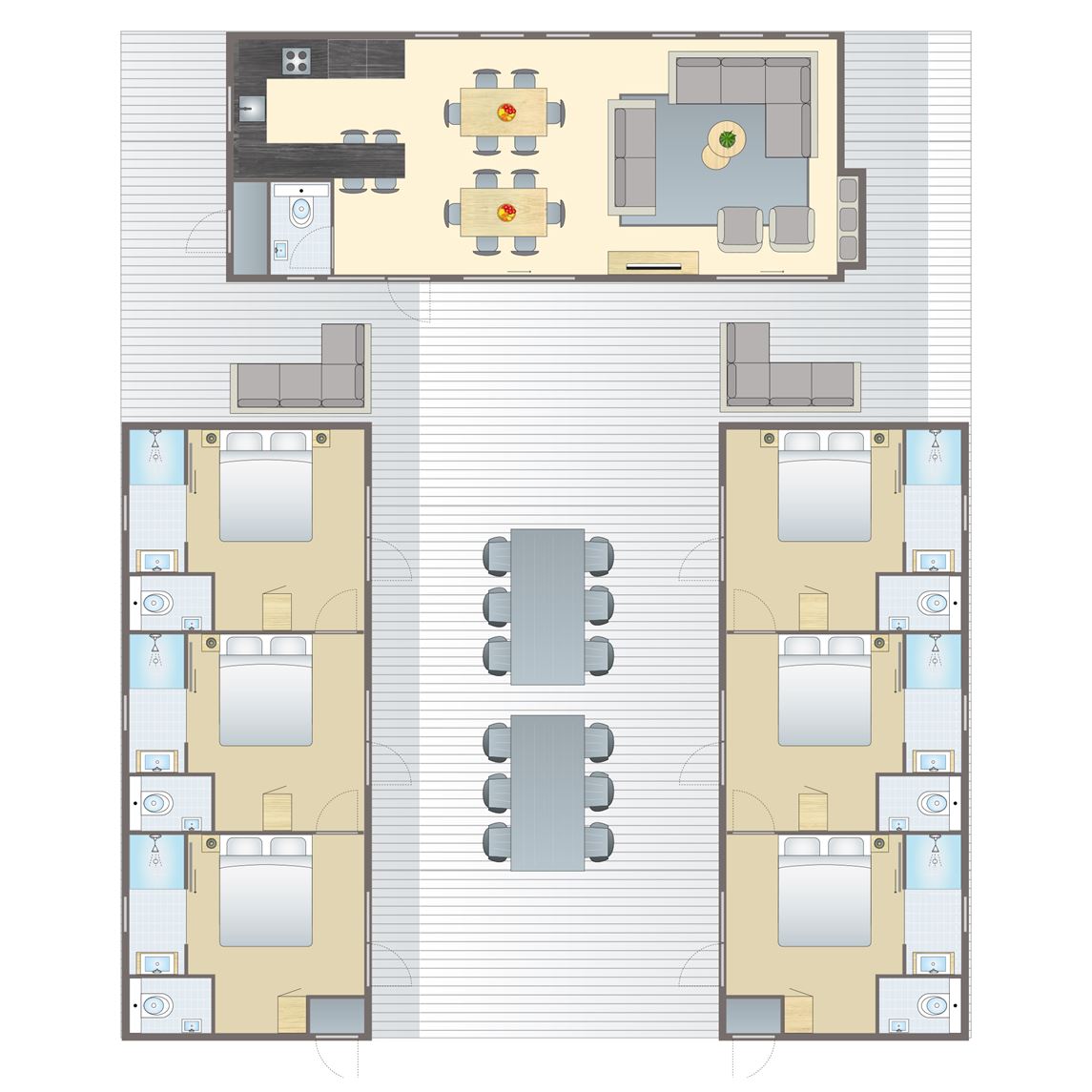 12 persoons lodge
