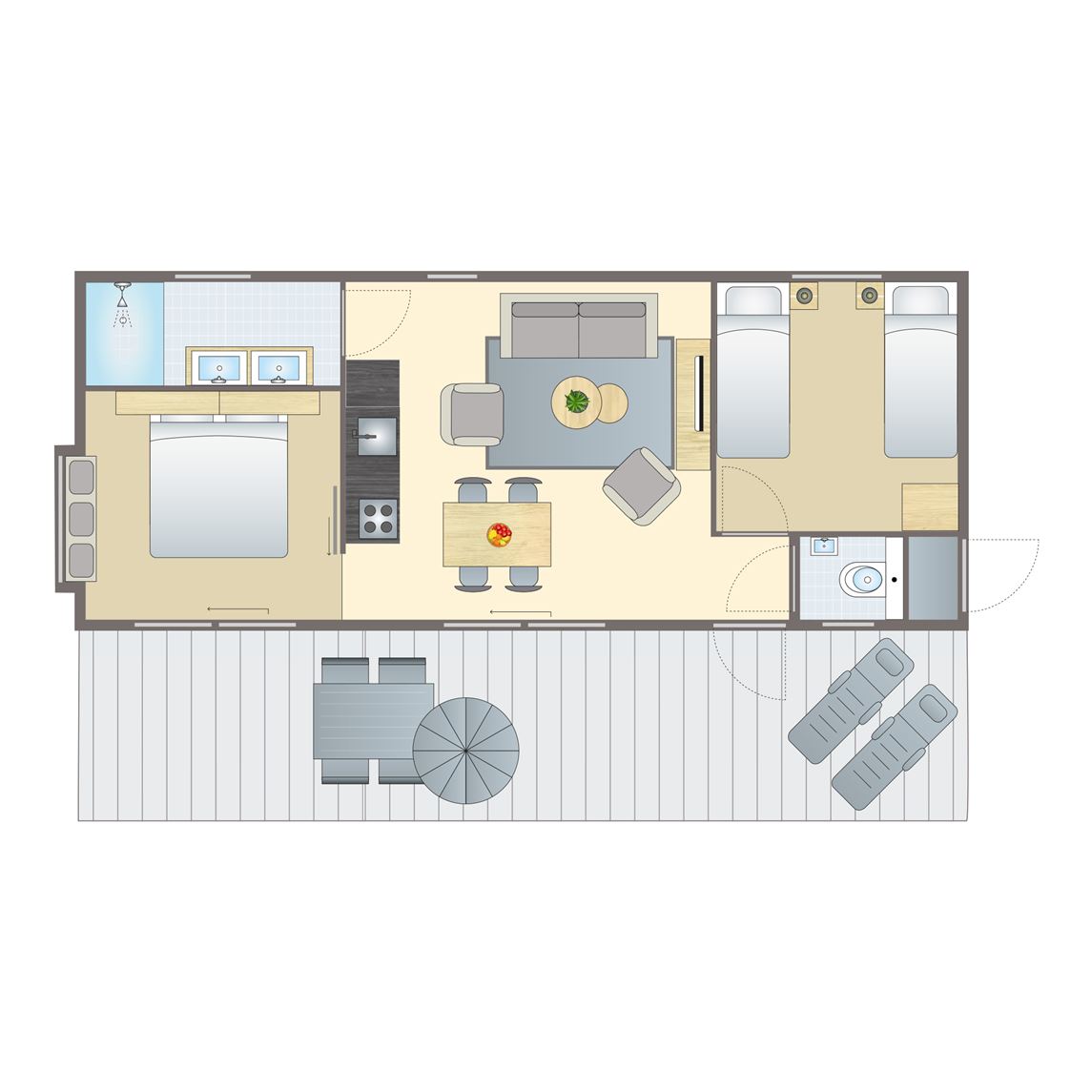 4 persoons lodge