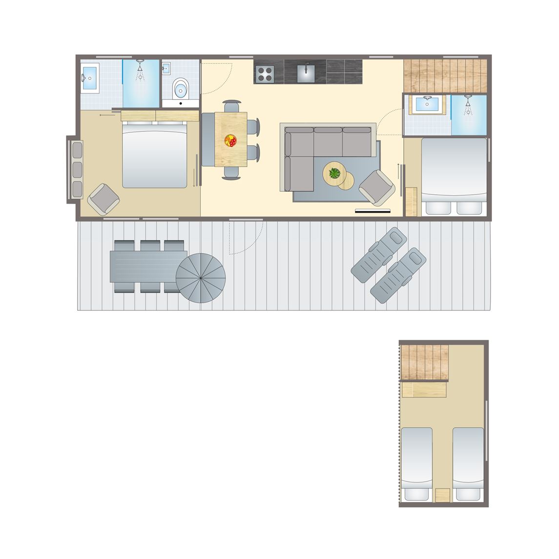 4 6 persoons lodge