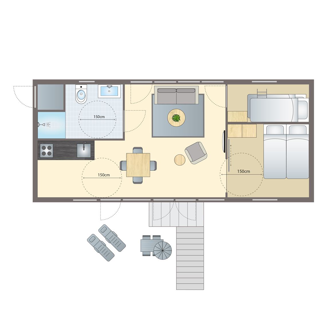 2 4 persoons Beach House