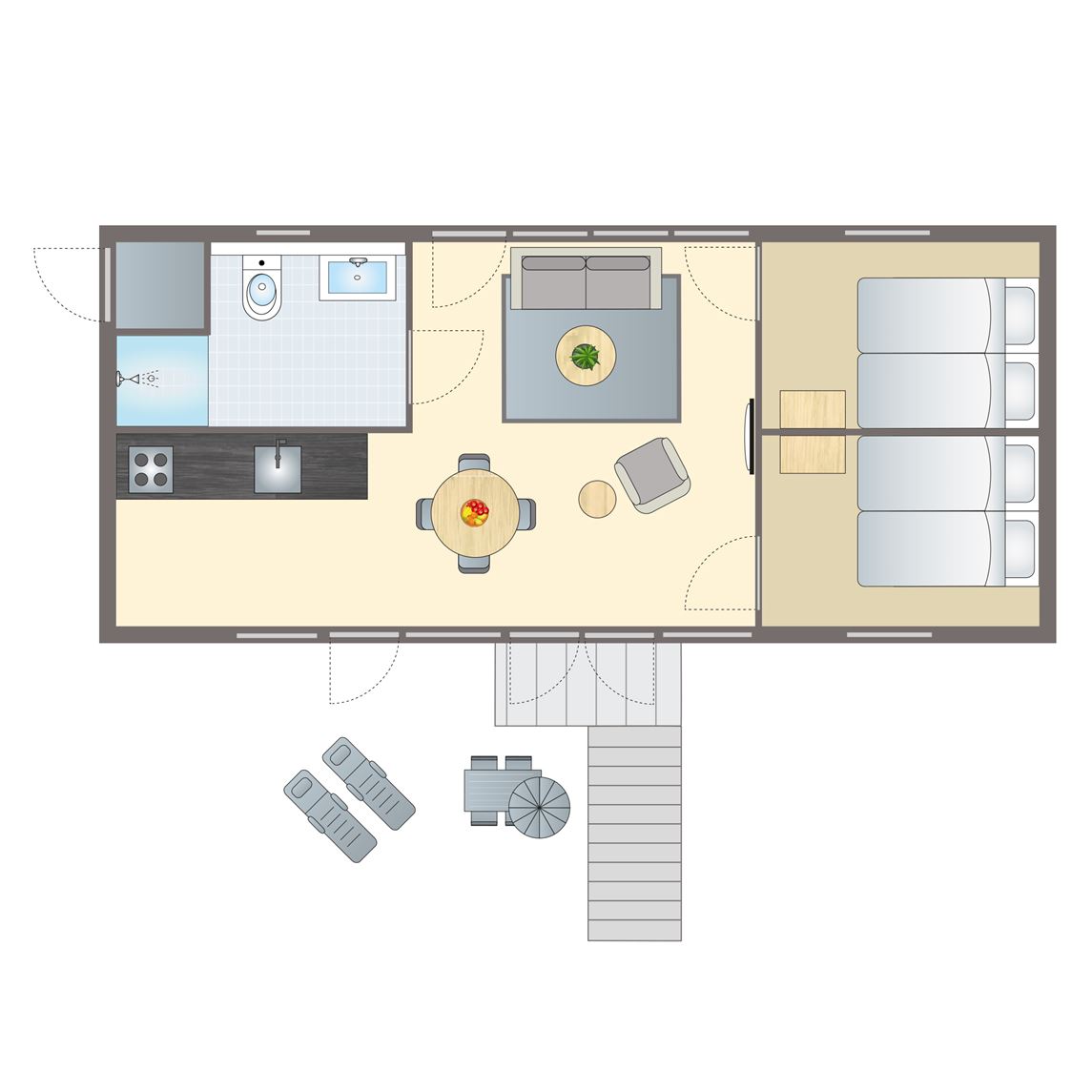 4 persoons Beach House