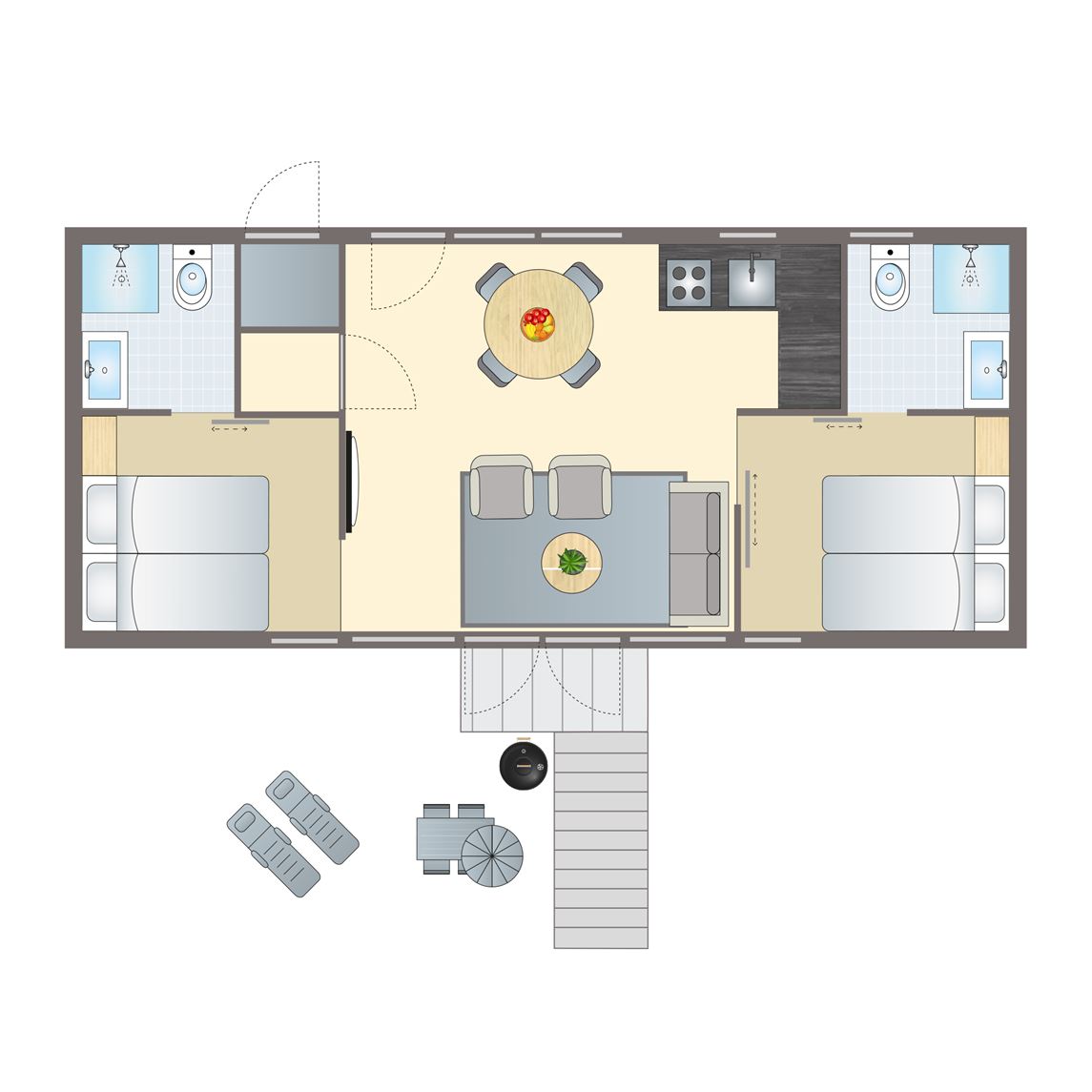 4 persoons Beach House