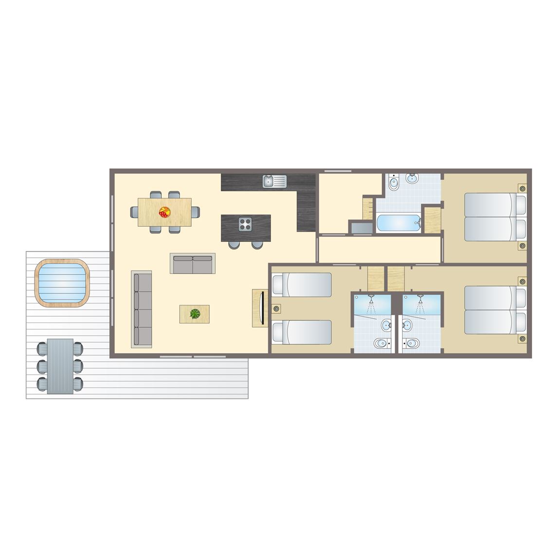 6-persoons chalet - The Yarwell.