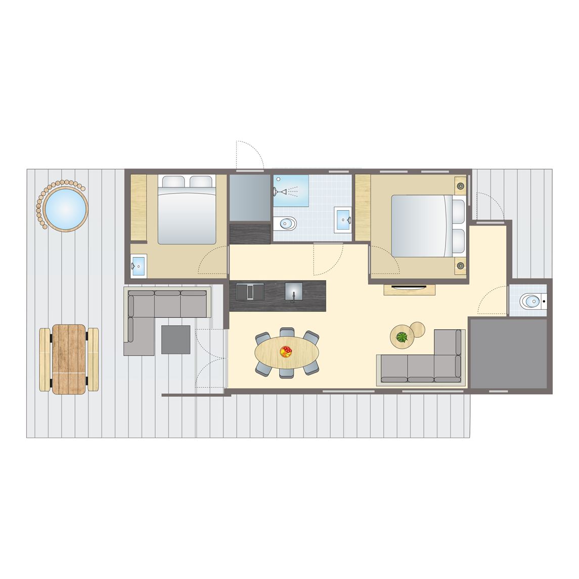 4 persoons Water Hottub lodge