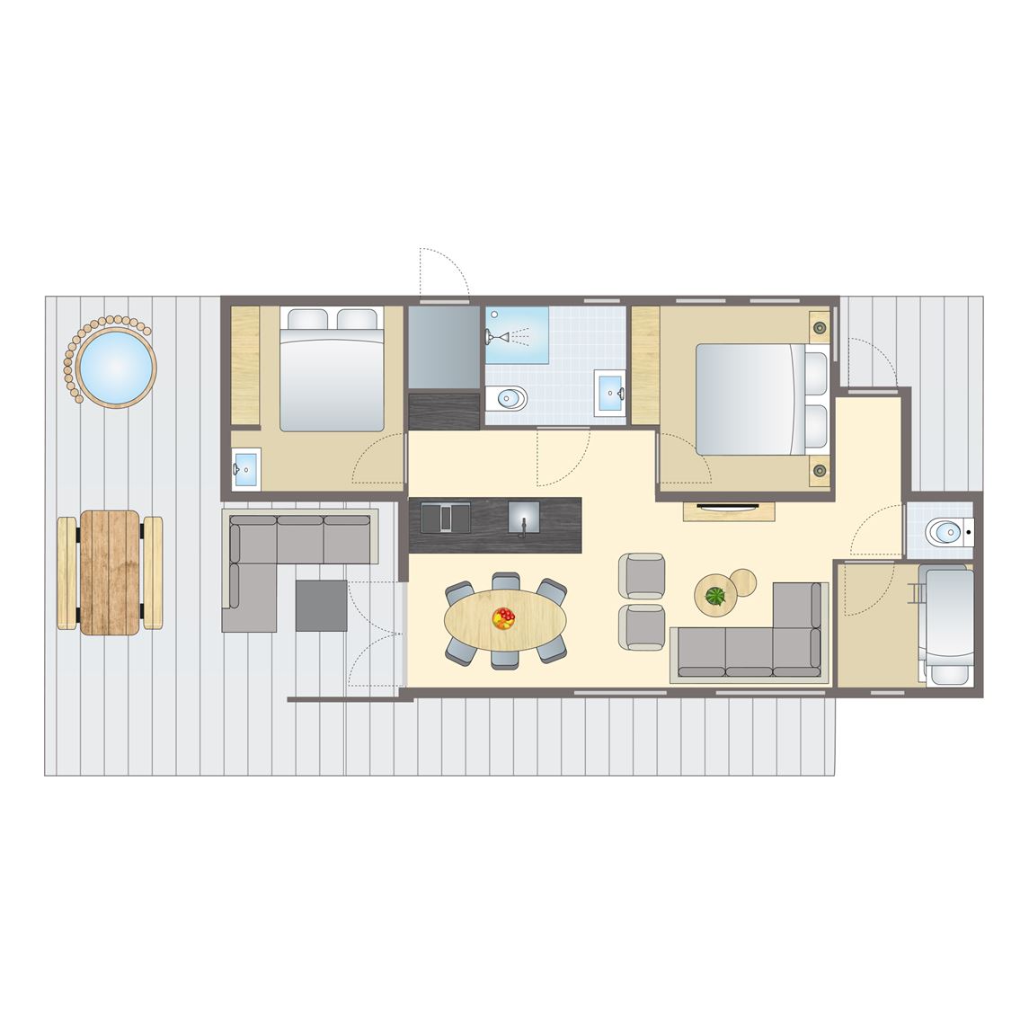 6 persoons Water Hottub lodge