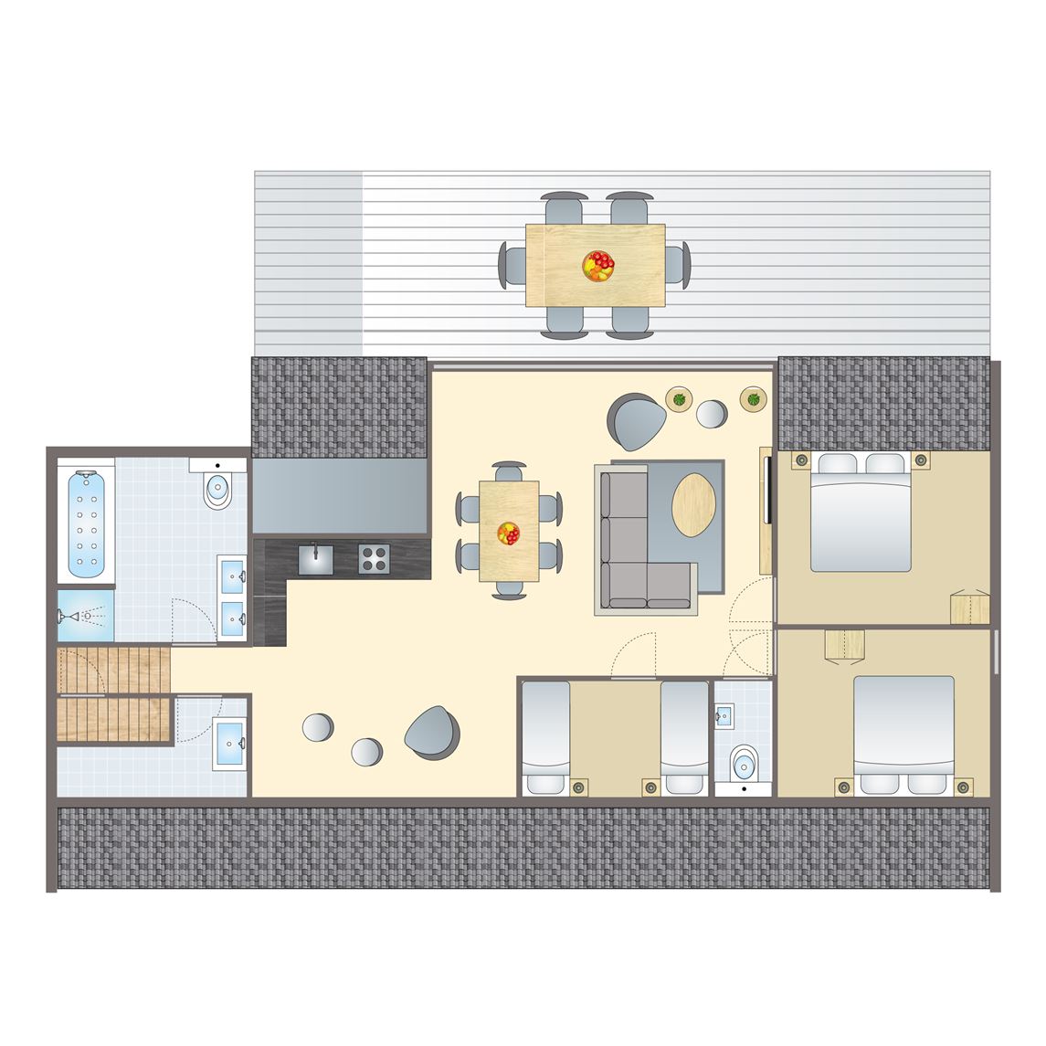 6 persoons appartement