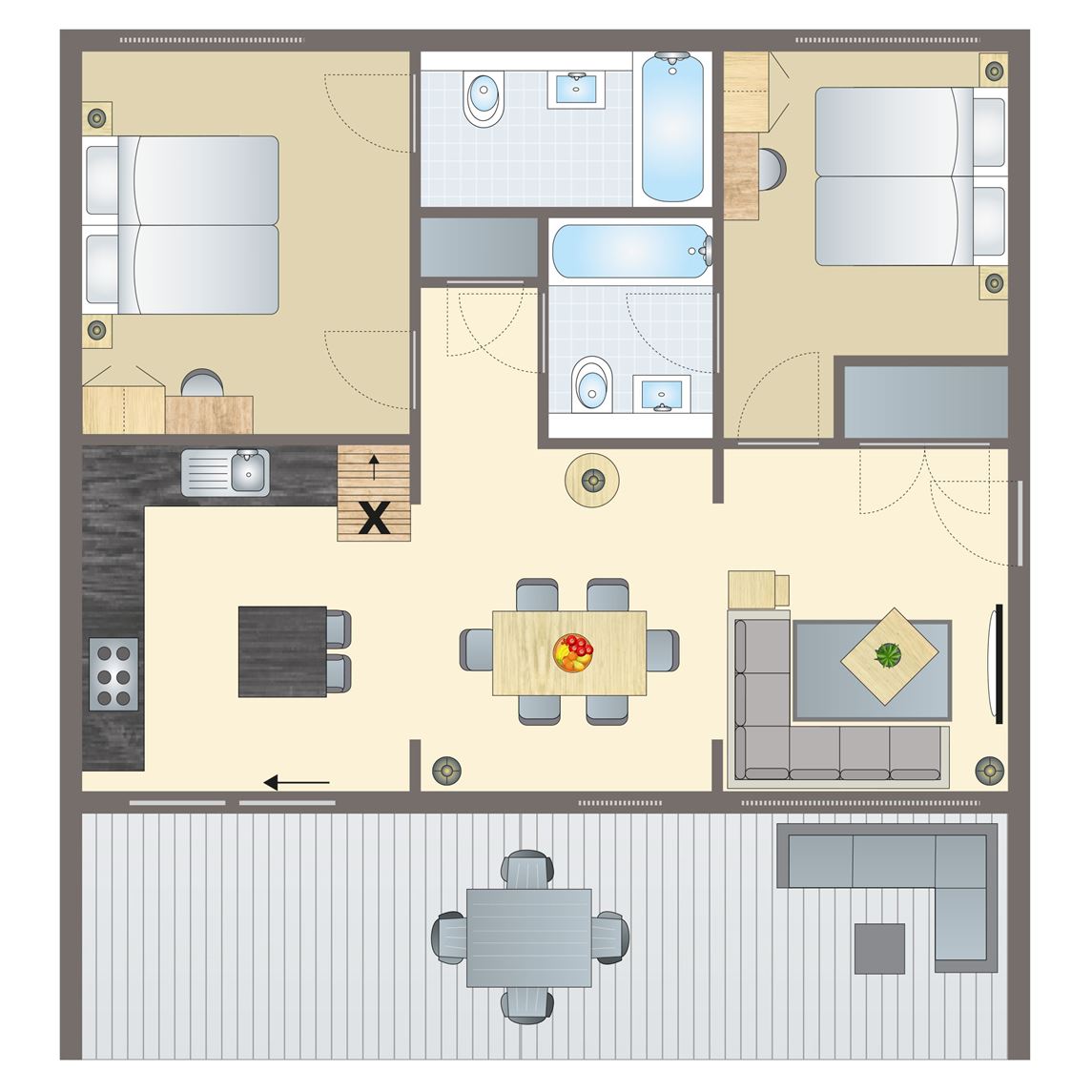 4-persoons lodge - The Telfer.