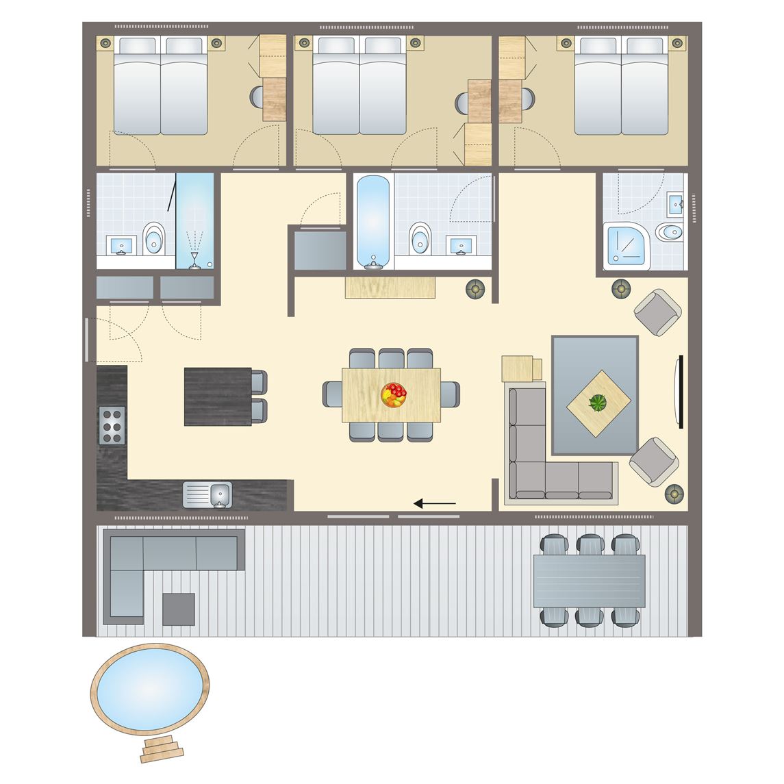 6-persoons lodge - The Irvine.
