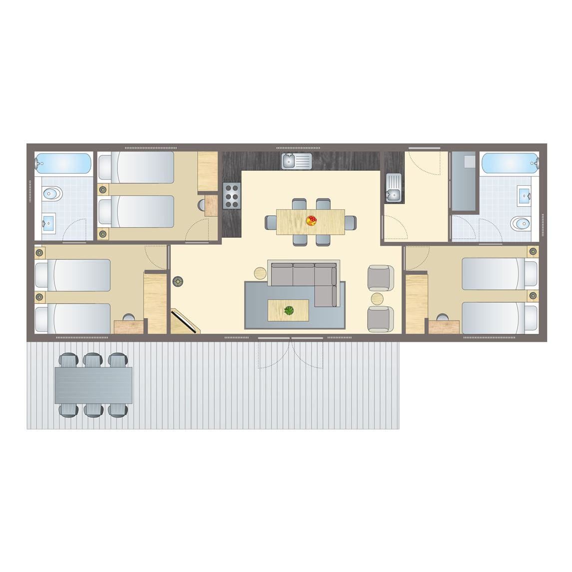6-persoons lodge - The Townsend.