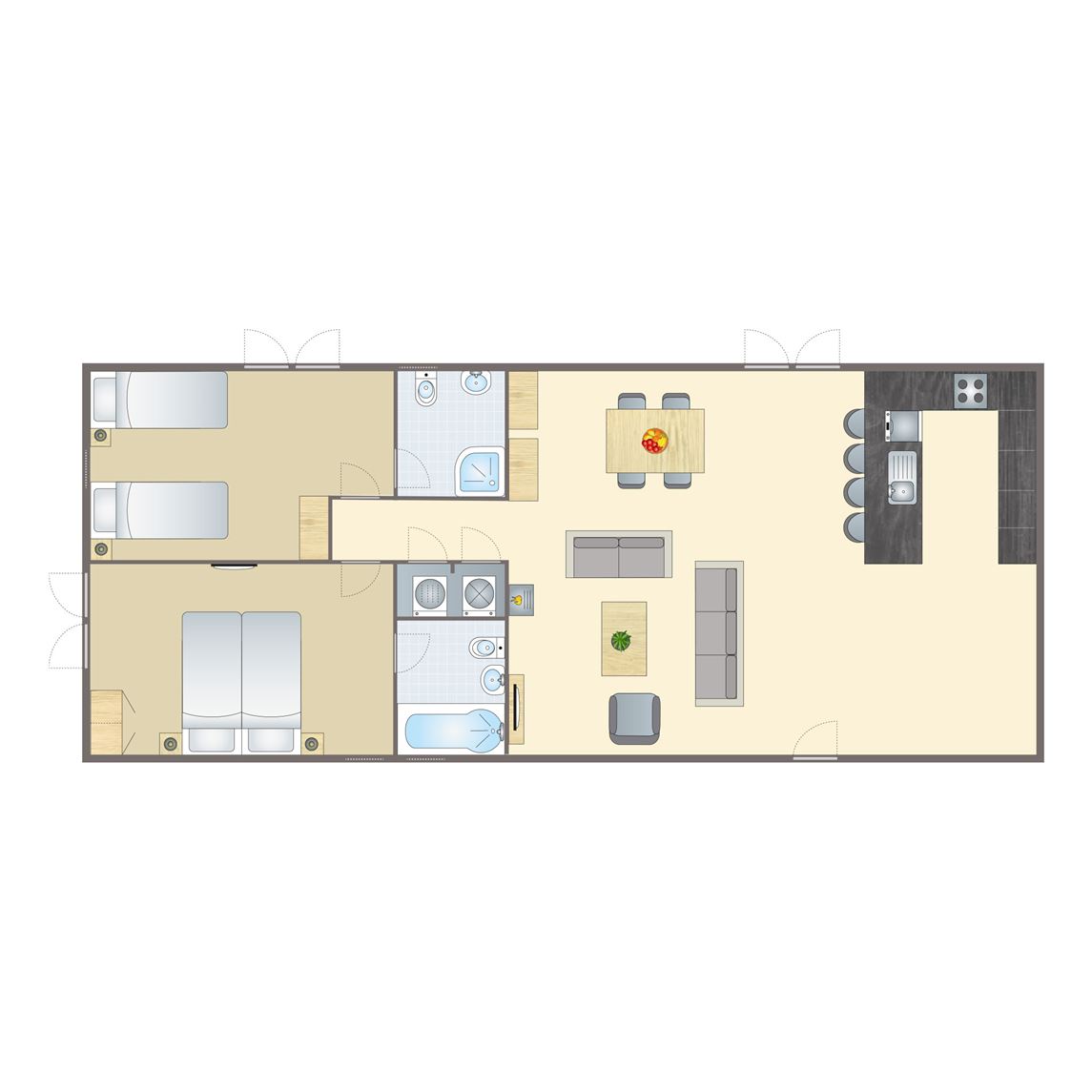 4 persoons bungalow Beachcombers