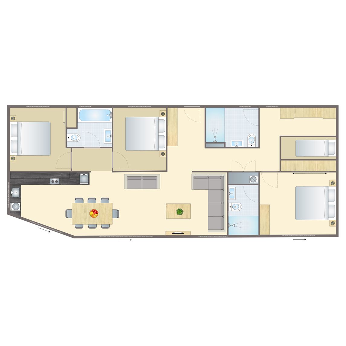 6 8 persoons bungalow Trelowen 4.0 Spa